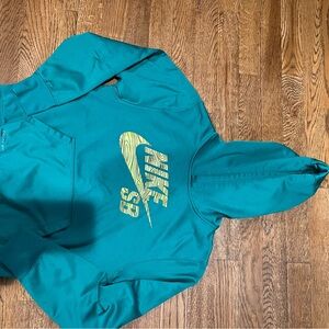 Nike Teal Hoodie with Yellow Logo